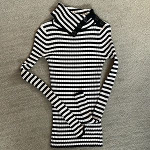 Mossimo striped sweater with assymetrical neckline